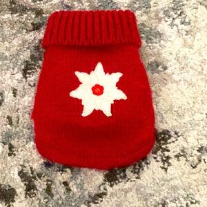 Poinsettia Dog Sweater